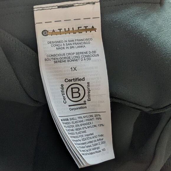 NEW! Athleta | Conscious Crop Serene Bra D-DD In Seaweed Snack/Sequoia - Picture 9 of 15